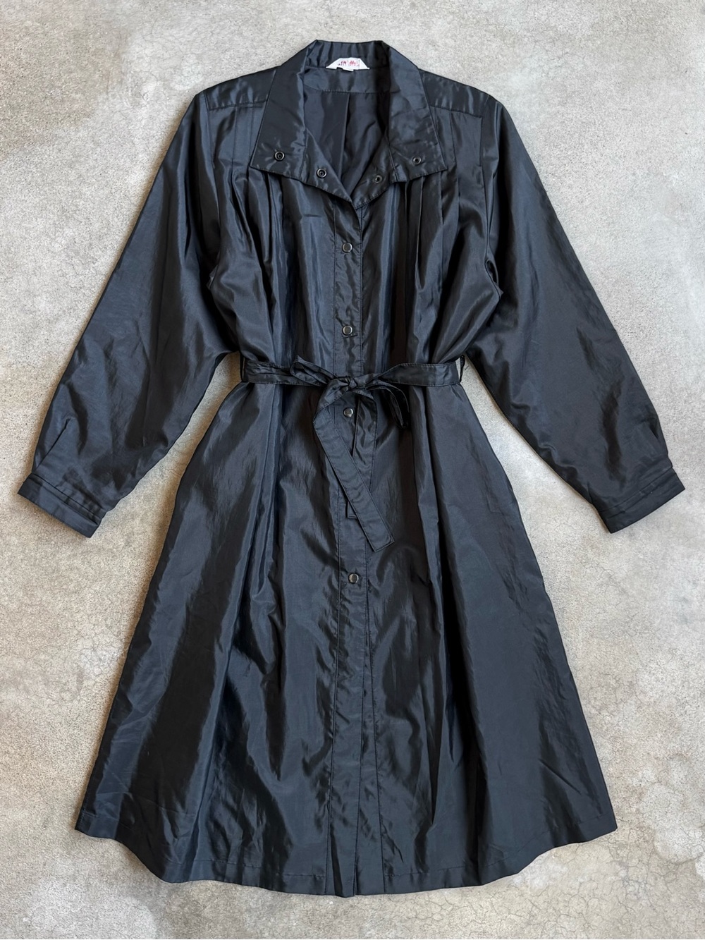 Vintage Braefair Black Trench Rain Coat